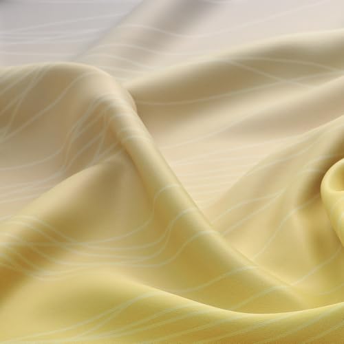 VEHEDE VEHEDE Gelb und Grau Ombre Farbverlauf Gardinen Wohnzimmer 160 cm Hoch, Thermovorhang Kälteschutz Schallschutz Vorhänge Blickdicht Schlafzimmer, H 160 x B 107 cm, Grau, 2er Set Verdunklungsvorhänge - Detailansicht 8 | Tages Deals