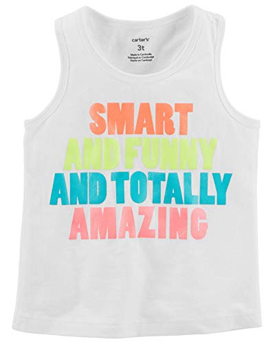 Jersey tank pour bébé fille Carter's blanc 9 mois imprimé