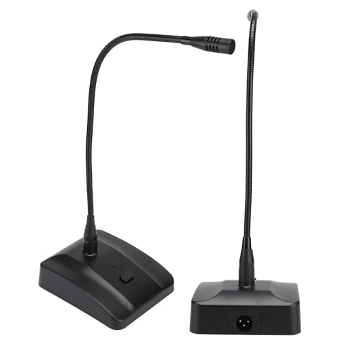Micrófono de cuello de cisne con cable y bloqueo mecánico negro 5
