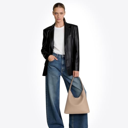 Image of Hobo Bags for Women, Small Everyday Purse, Slouchy Shoulder Bag Trendy | Soft Vegan Leather Hobo Purse, Compact 28cm (11 inch) Size Fits Phone, Wallet, Keys & Everyday Essentials