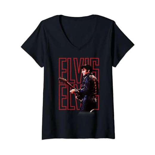 Womens Elvis Presley Official 68 Comeback Special V-Neck T-Shirt