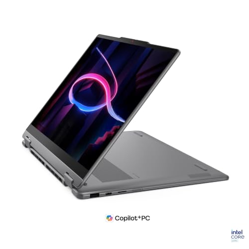 Image of Lenovo Yoga 7i 2-in-1 w /Ultra 5 322, 14 inch WUXGA OLED 100% DCI-P3 HDR 60Hz Touch Display, 16G LPDDR5x, 1TB SSD, Wi-Fi 7, Backlit KB, FP Reader, Win11, Luna Grey, w /USB Hub, W /GaLiMu