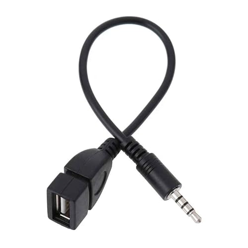 USB to 3.5mm Jack Audio Adapter, 3.5m Jack Audio Male to Female Cable for Playing Music, USB to Aux Audio Adapter for Car Stereo, Audio/MP3/CD Player, External U Disk (Required MP3 Decode Function)