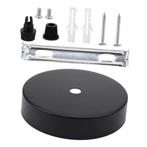 FONDOTIN 形底座吊り下げライトキャノピーキット ブラック 天井穴カバー シーリングライト取り付け具 用シャンデリア照明アクセサリー