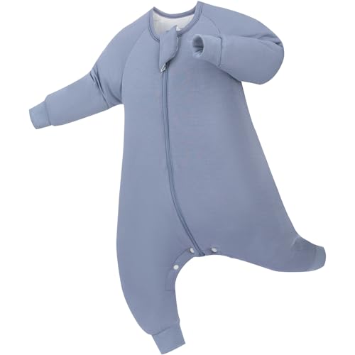 Image of PurComfy Supersoft Active Toddler Sleepsuit 1.0 TOG Long Sleeve Wearable Blanket with Legs All-Season Cozy Sleeper