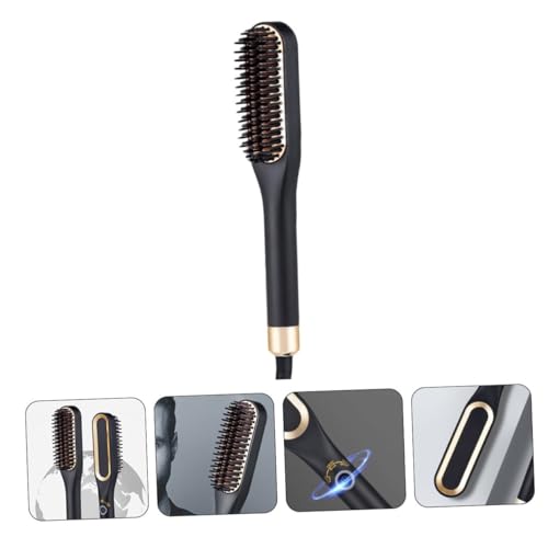 Peine alisador eléctrico para cabello y barba dorado miniatura 7