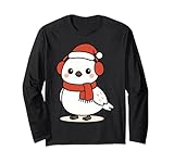 Personaje navideño Kawaii de Perdiz Blanca con Forma de pájaro de Invierno Manga Larga