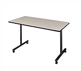 48 in. Kobe Mobile Rectangular Training Table - Maple
