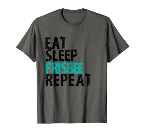 Eat Sleep Frisbee Repeat Camiseta Hardcore Ultimate Tee Camiseta