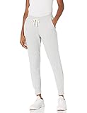 Amazon Essentials Women's French Terry Fleece Jogger Sweatpant (Available in Plus Size), Light Grey Heather, Large