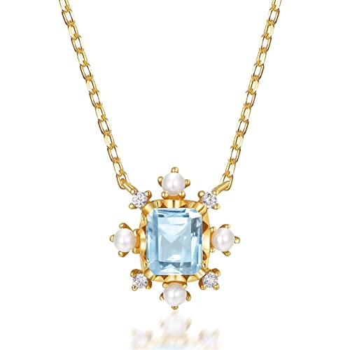 Collier Topaze Bleue en argent 925, un bijou de créateur élégant pour illuminer vos soirées