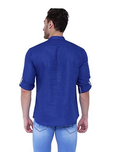 Image of Rajubhai Hargovindas Men's Linen Straight Short Kurta