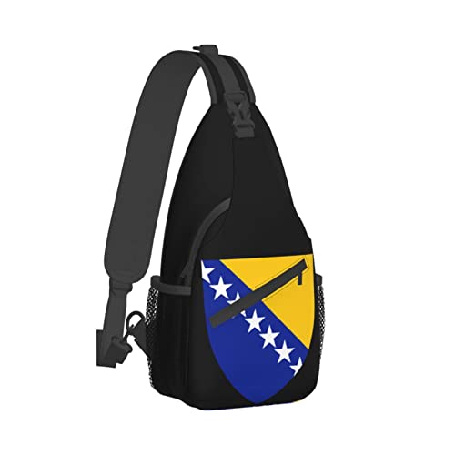 Mochila unisex de tiras cruzadas estilo Bosnia y Herzegovina miniatura 3