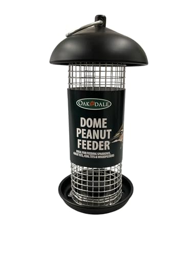 Oakdale Classic Dome Peanut Feeder with Twist & Lift Lid Heavy Duty Metal Mesh Weather-Resistant Easy Clean Easy Refill