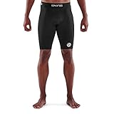 Skins Men's Series-1 Compression Half Tights/Shorts, Black, Large