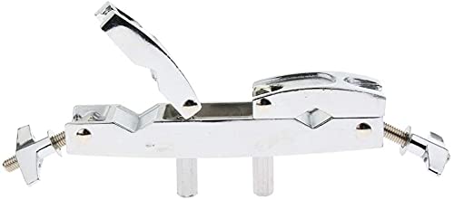 Rikavim Drum Clamp 2 Hole Silver Durable Multiclamp Cymbal Stand Mount Holder For Drums Cymbals Musical Parts #TOP6