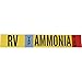 Ammonia Pipe Marker, RV, 3 to 5In