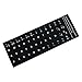 Stickers clavier Remplacement espagnol non transparent avec fond noir sur lettrage blanc pour ordinateurs portables de bureau 3pcs, autocollants de clavier
