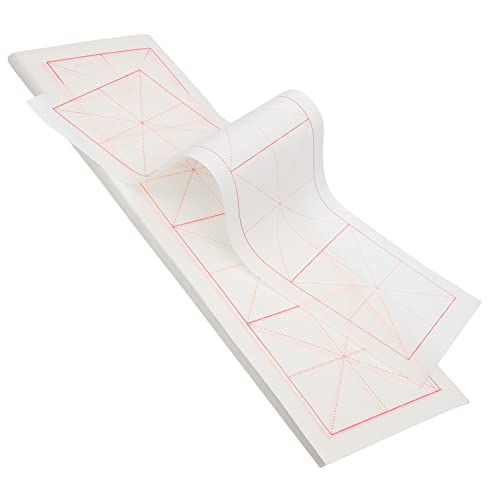 jojofuny 800 Folhas De Papel Quadriculado De Arroz Quatro Caracteres Branco