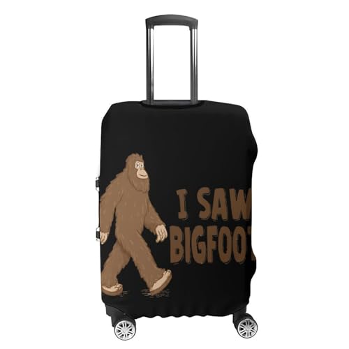 Sasquatch I Saw Bigfoot Luggage Covers Washable Travel Suitcase Cover Elastic Baggage Protector4