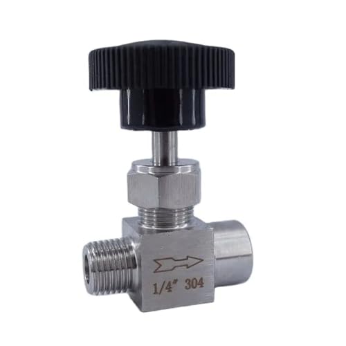 Vanne à aiguille 3/8 en inox 304 pour contrôle du débit fluide