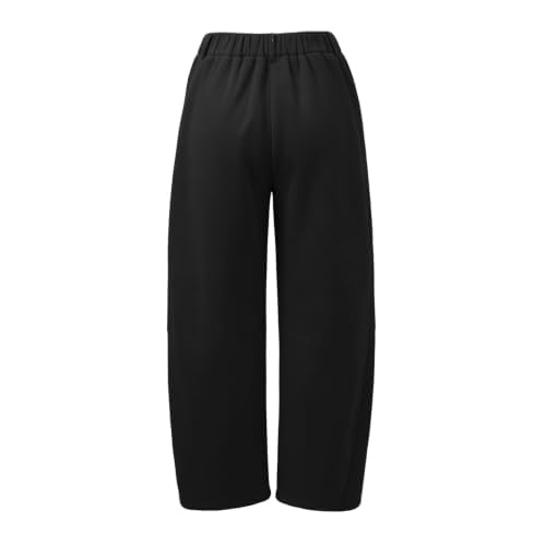 Elneeya Womens Barrel Sweatpants Baggy Elastic Waist Casual Work Pants - image 6