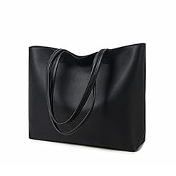 Damen Henkeltaschen, Einfache Handtaschen PU Leder Tote Shopper Bag für Arbeit, Schule, Einkauf mit Reißverschluss und Innentasche