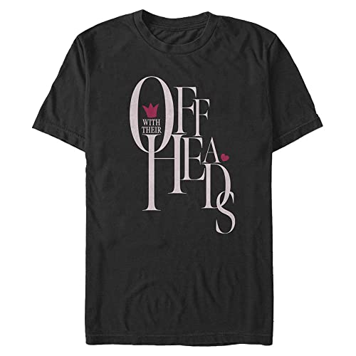 T-shirt Disney Noir Homme 3XL modèle Off with Their Heads en coton grand confort
