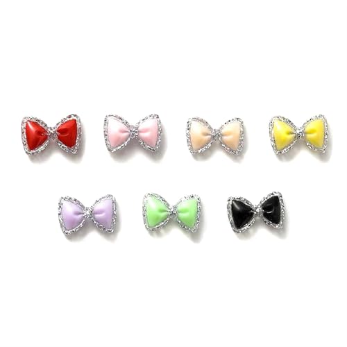 Decoración de lazo luminoso en resina para personalizar tus uñas con amor 6