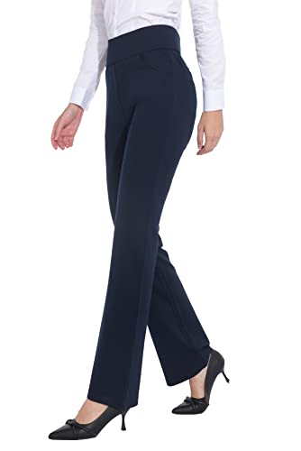 ZTN Women's High Waist Pull-On Dress Pants Tummy Control Work Pants for Business Casual Trousers with 4 Pockets2