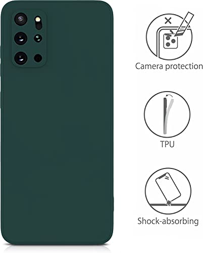 Image of DIZORO Liquid Silicone Case with Microfiber Coushioning Compatible for Samsung Galaxy S20 Plus Shockproof Slim Back Cover, Gel Rubber Full Body Protection - Forest Green