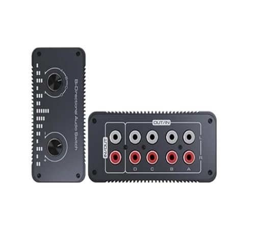 MMHHHG Convertidores de vídeo, Conector for Auriculares estéreo 2 Rcal, Conector Hembra, conmutador de, Amplificador 4 en 1, Altavoces, Selector de Salida 1 en 4, bidireccional