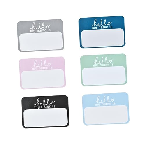 Image of 6Pcs Newborn Baby Name Stickers, Assorted Color Adhesive Tags for Baby Announcements, Scrapbooking, DIY Decoration, and Hospital Bag Essentials