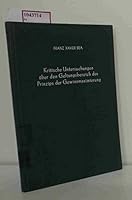 Kritische Untersuchungen Uber Den Geltungsbereich Des Prinzips Der Gewinnmaximierung 3428017811 Book Cover