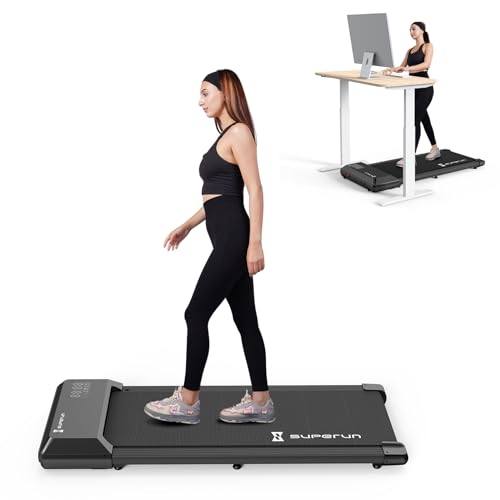 Image of SupeRun 2024 Newest Walking Pad Treadmill, 2.5 HP Under Desk Treadmill, 2 in 1 Portable Treadmill for Home with Remote Control LED Display, 300 Ibs Weight Capacity