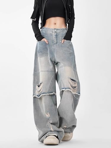 Men's Pants Workwear Retro Denim Wide Leg Loose Fit High Street Spring Casual Trouser for Men2