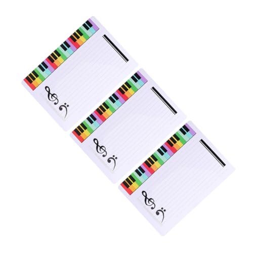 LALAFINA Erasable Music Teaching Set 3pcs Portable Stave Boards Waterproof Notation Tool for Music Practice
