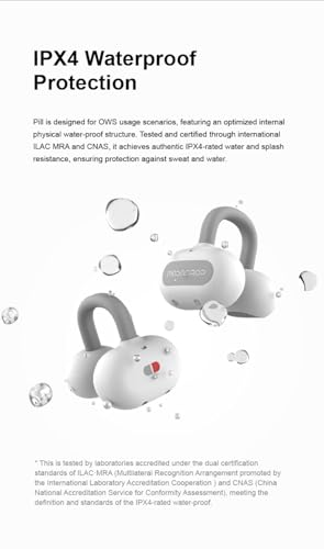 Image of Moondrop Pill Open Ear Headphones Bluetooth 6.0 OWS Hanging Earphones IPX4 Open Ear Clip Wireless Earbuds Built-in AI ENC MD-0WS-003 (Black)