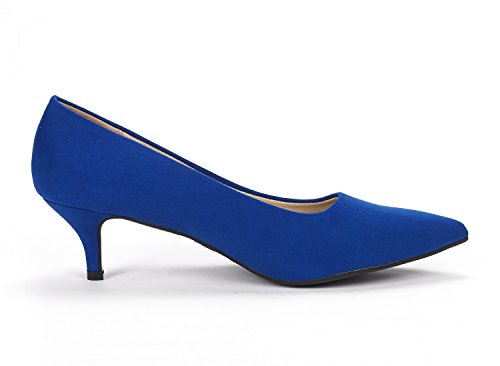 DREAM PAIRS Women's Pumps Kitten Pump Heel Shoes,Royal/Blue,11 - image 6