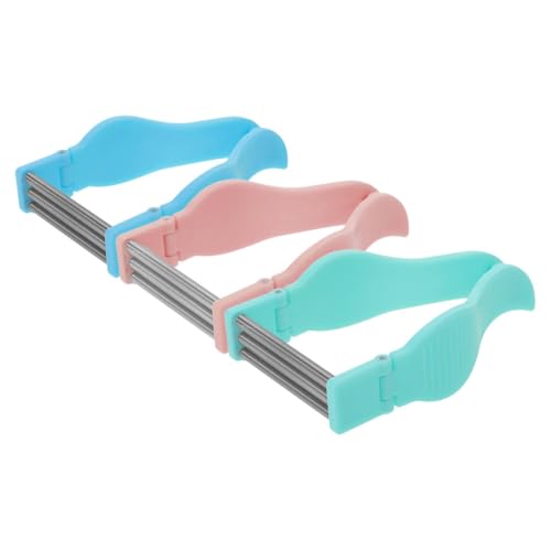 INOOMP Depiladora Facial Portátil 3 Unidades (azul, Rosa, Verde) Resorte para Depilación del Mentón y Eliminación de Vello No Deseado, Depilador para Rostro Femenino Uso en Casa y Viaje