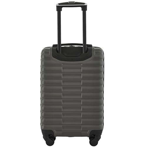 Image of Travelers Club 22-Inch Gilroy Rolling Hardside Carry-On Luggage, Dark Dull Gray
