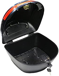 Veemoon Motorcycle Rear Top Box Tail Trunk Luggage Lock Storage Carrier Case Helmet for Motorcycle Scooter