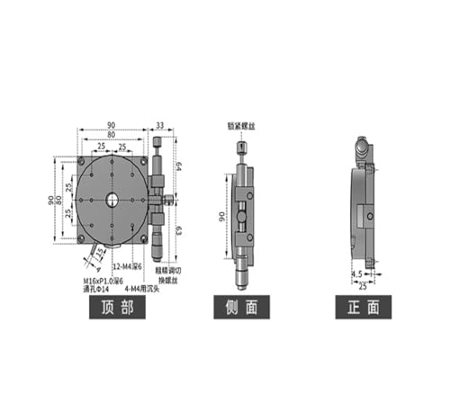 Plate-forme d'angle de précision RSP90-R : table inclinable rotative ajustable à 360° - 3