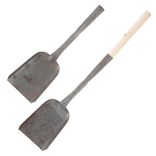 Garneck 2 Piezas Pala Pequeña De Hierro Para Cenizas Pala De Hierro Mango De Madera Para Jardín Para Chimenea Doméstica Para Limpiar