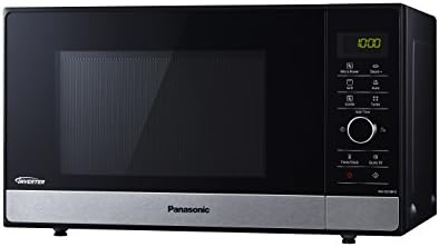 Panasonic NN-GD38H – Microondas con Grill (1000 W, 23 L, 6 niveles, Grill Cuarzo 1100 W, Plato Giratorio 285 mm, Control tácti L, 17 modos, Turbo Defrost, tecnología Inverter) Negro