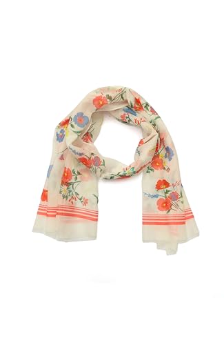 kate spade new york Women's Whimsical Garden Oblong Scarf, Stylish & Lightweight Fashion Accessory