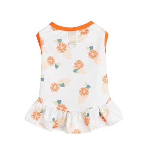 Robe orange pour chien et chat en polyester ajustable taille S - 2