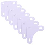 Zerodeko 8pcs Heavy Duty Stainless Steel Corner Brackets for Wood Frame, White L-Shaped Angle Braces for Furniture Shelf Reinforcement, Industrial Corner Connectors Random Color