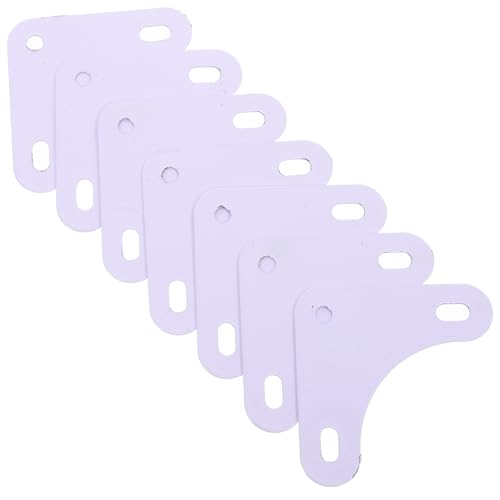 Zerodeko 8pcs Heavy Duty Stainless Steel Corner Brackets for Wood Frame, White L-Shaped Angle Braces for Furniture Shelf Reinforcement, Industrial Corner Connectors Random Color