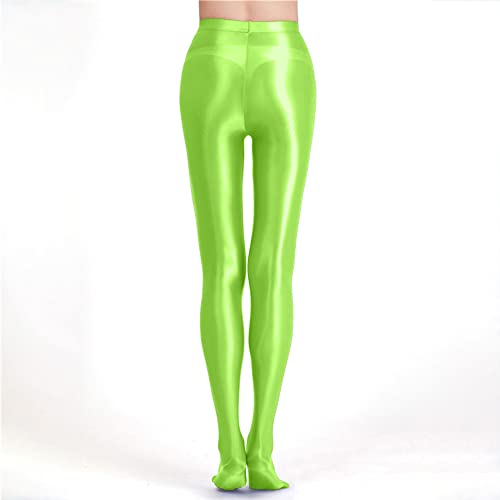 cloudmall Women Sexy Semi Opaque Pantyhose Running Tights Yoga Leggings Oil Shiny Stocking3